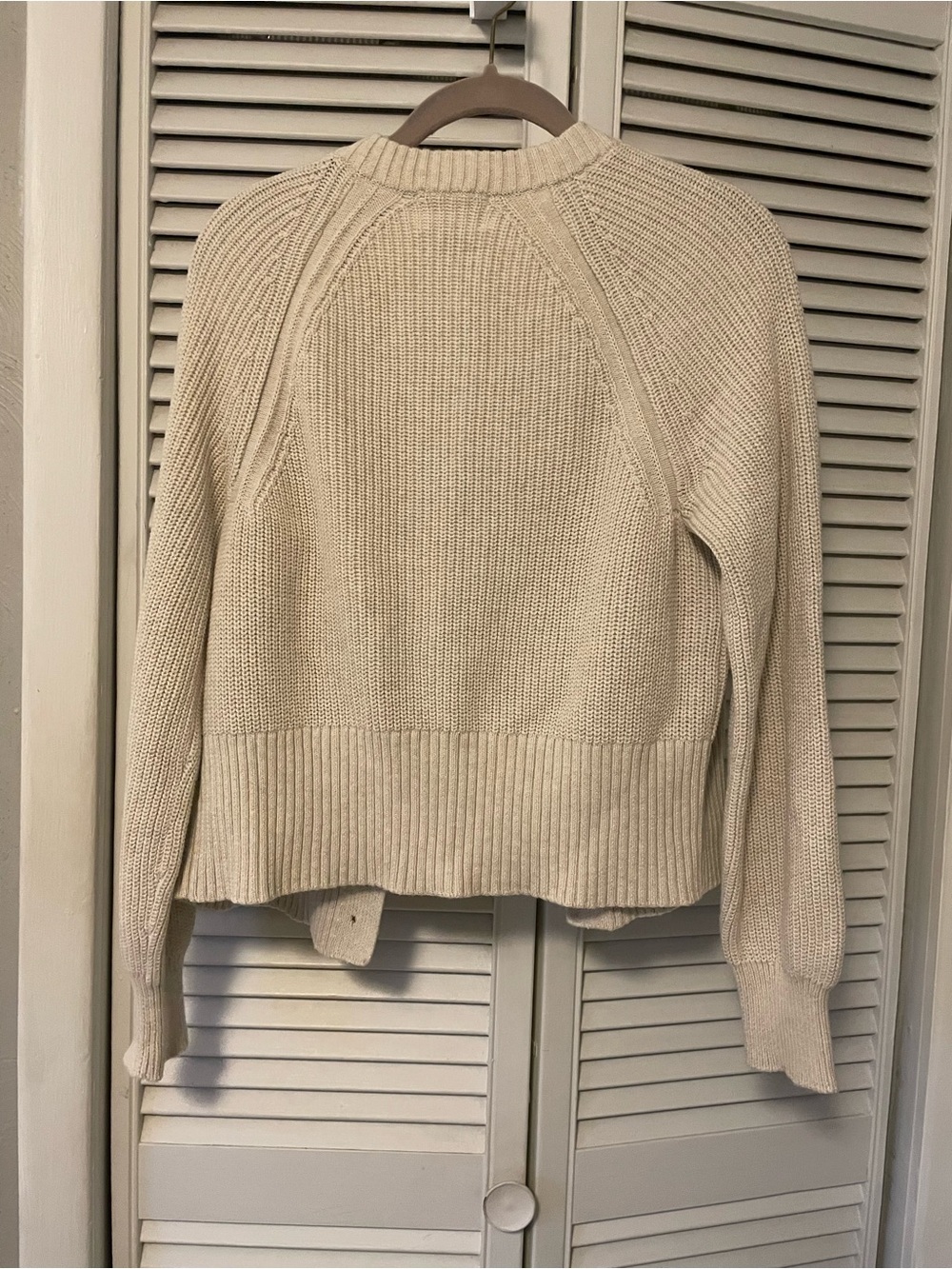 Universal Threads Cream Rib-Knit Button Cardigan Sweater - Picture 2 of 4